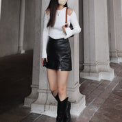 Bennett Shoulder Cut Long Sleeve Top