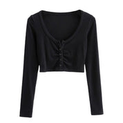 Patricia U Neck Crop Cardigan