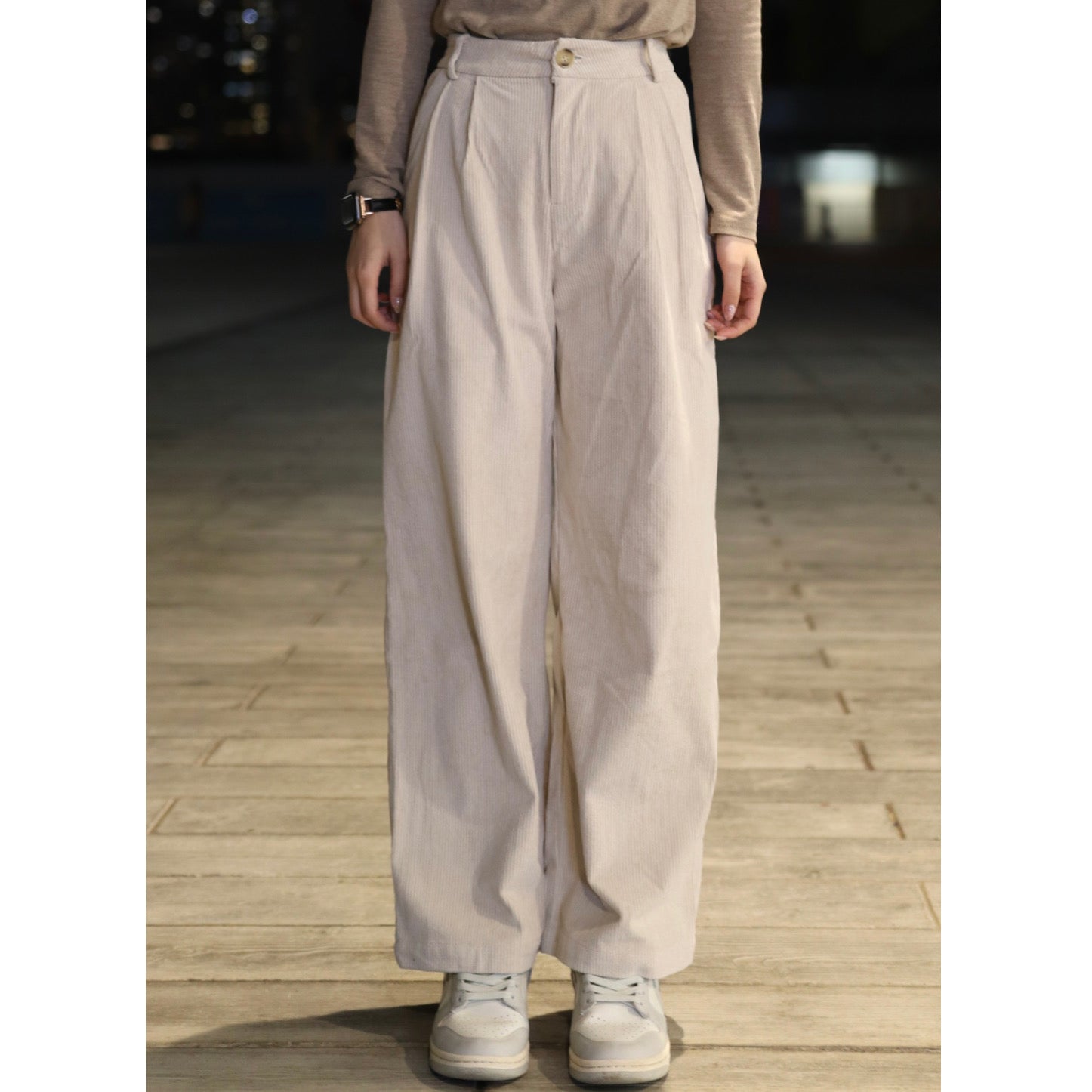 Melisa High Waist Corduroy Pants