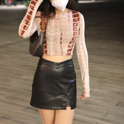 Jenna Striped Long Sleeve Crop Top
