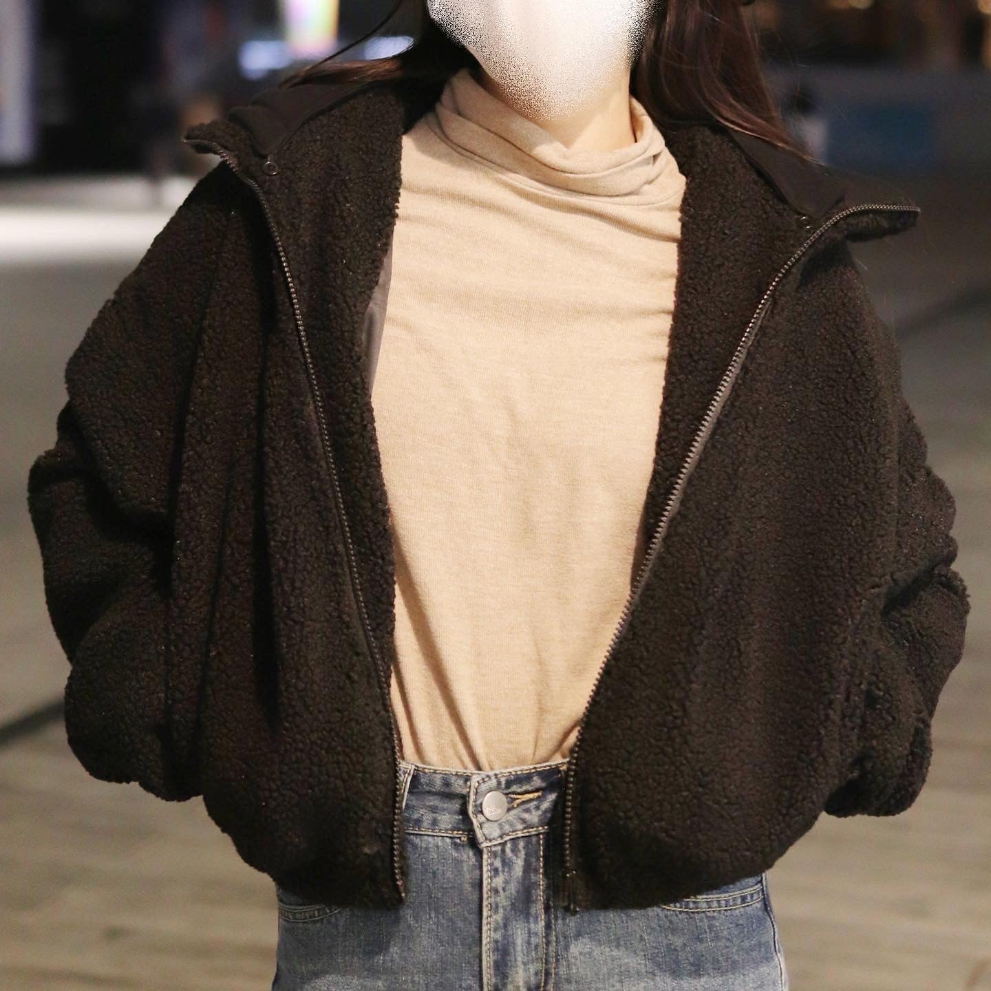 Khole Crop Teddy Jacket