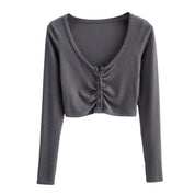 Patricia U Neck Crop Cardigan