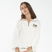 Deluxe 3/4 Zip Pullover - UNBLEACHED