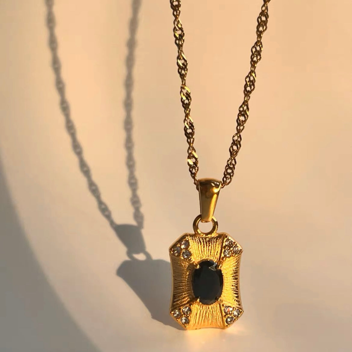 Squared Abigail Gem Necklace