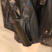 Oversized Pocket Leather Jacket