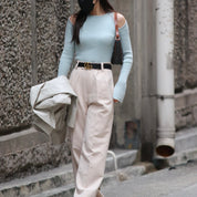 Bennett Shoulder Cut Long Sleeve Top