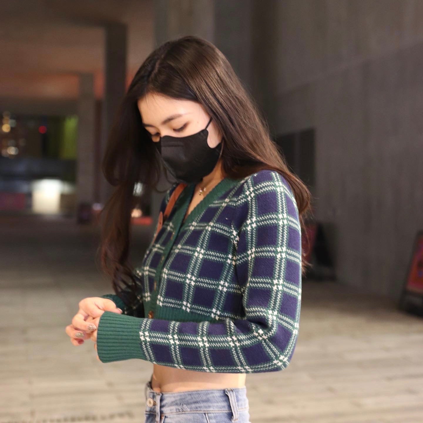 Bray Button Front Green Crop Cardigan