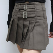 Fianna Solid Pleated Skirt