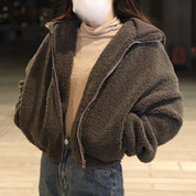 Khole Crop Teddy Jacket
