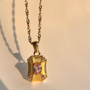 Squared Abigail Gem Necklace