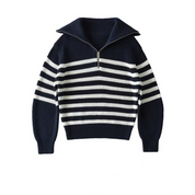 Gemma Half Sleeve Stripped Cardigan