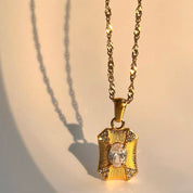 Squared Abigail Gem Necklace