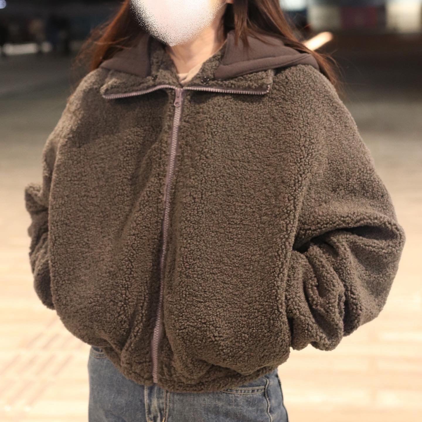 Khole Crop Teddy Jacket