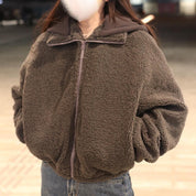 Khole Crop Teddy Jacket