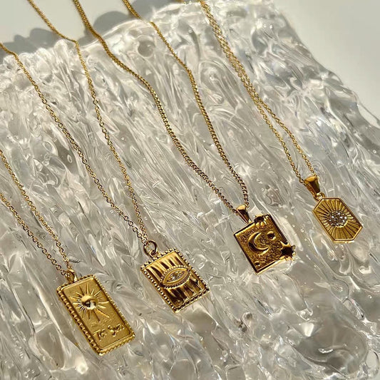 Squared Pendant Necklace