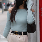 Bennett Shoulder Cut Long Sleeve Top