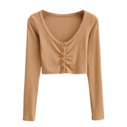 Patricia U Neck Crop Cardigan
