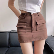 Noelle High Waist Solid Skirt