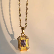 Squared Abigail Gem Necklace
