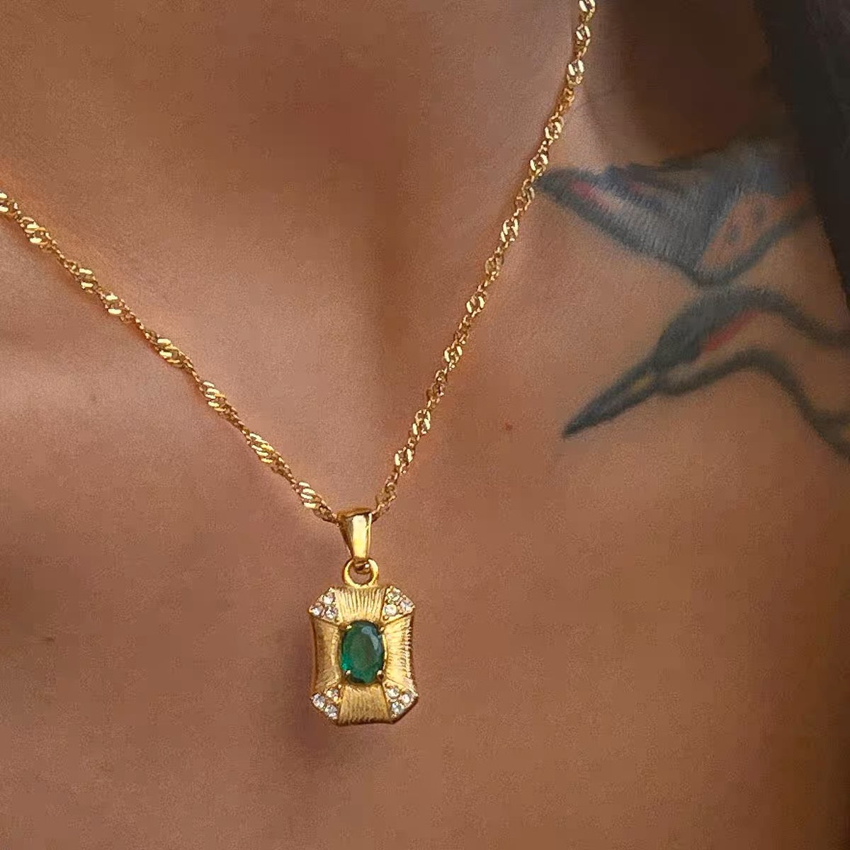 Squared Abigail Gem Necklace